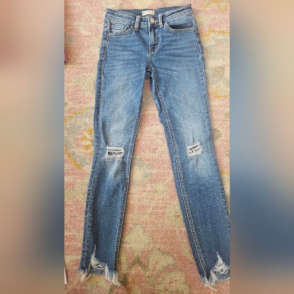 Altar'd State Light Blue Distressed Skinny Jeans